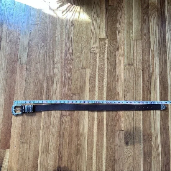 Nocona Brown 100% Leather Belt with Silver Buckle size small
